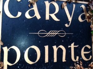 Carya Pointe Estates neighborhood sign