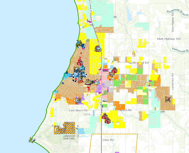 Map Of Fairhope Alabama Fairhope Zoning Map | Urban Property