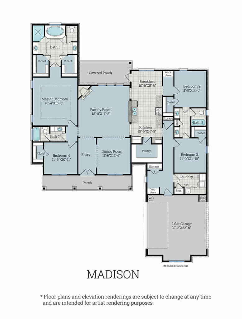 Madison Floorplan by Truland Homes for sale in Baldwin County | Urban ...